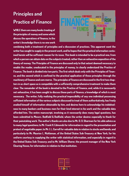 PRINCIPLES AND PRACTICE OF FINANCE
